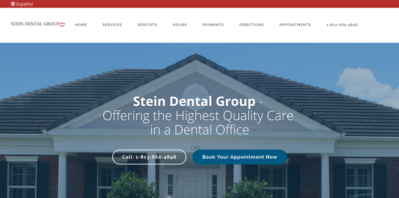 Stein Dental Group's informational website